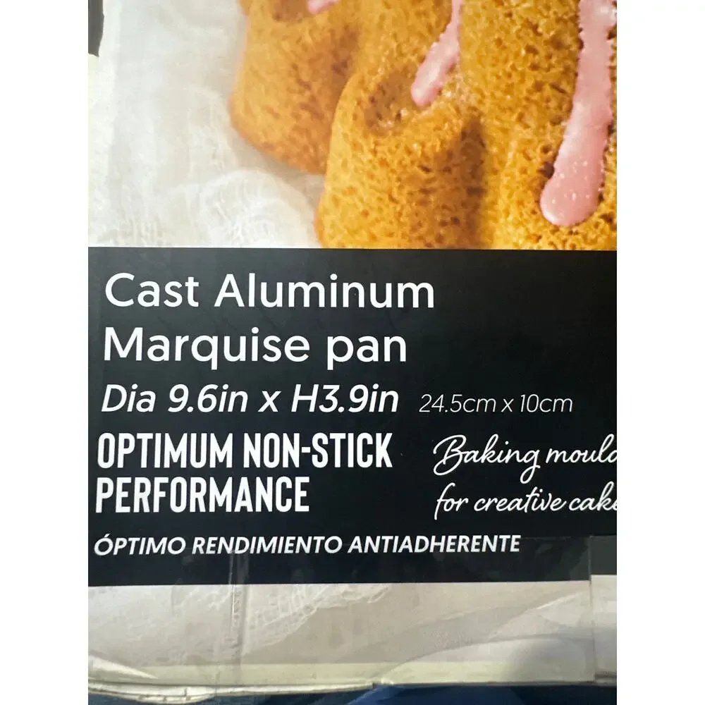 Cast Aluminum Marquise pan Bakers Secrete baking Mould for creative Cakes. NEW